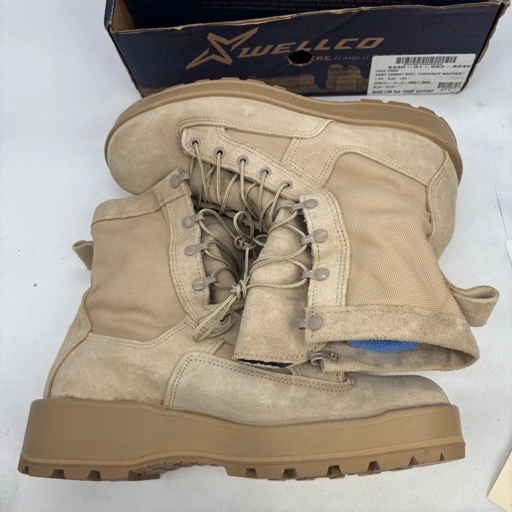 Wellco Desert Army Combat Boots Mens 12 N Vibram Sole WP Military NEW IN BOX